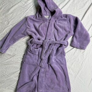 Cozy Purple Hooded Bathrobe